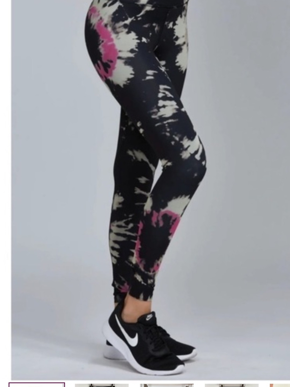 Noli Black/Pink Tie Dye Leggings Size Large